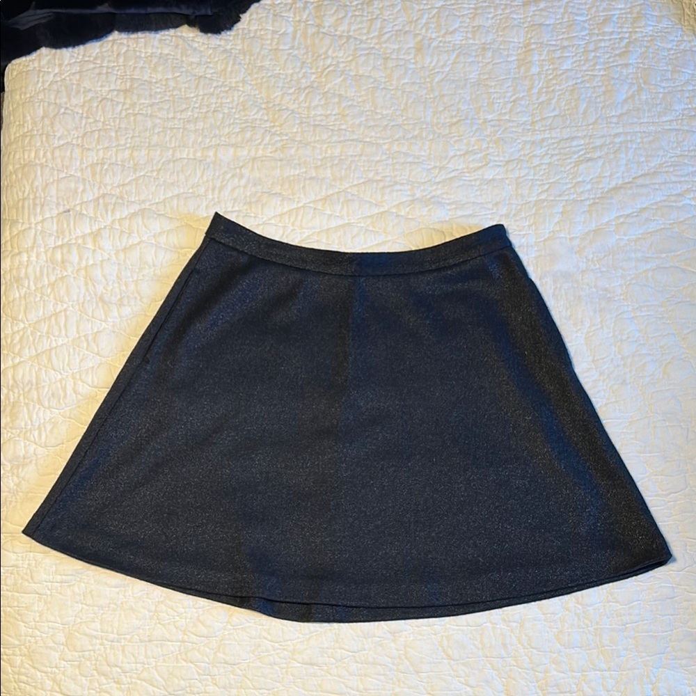 Elegant Navy Wool Skirt
